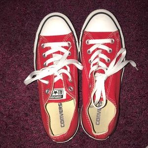 Red low top Converse